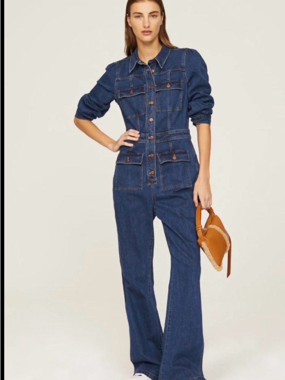Madewell Dark Blue Denim Utility Jumpsuit